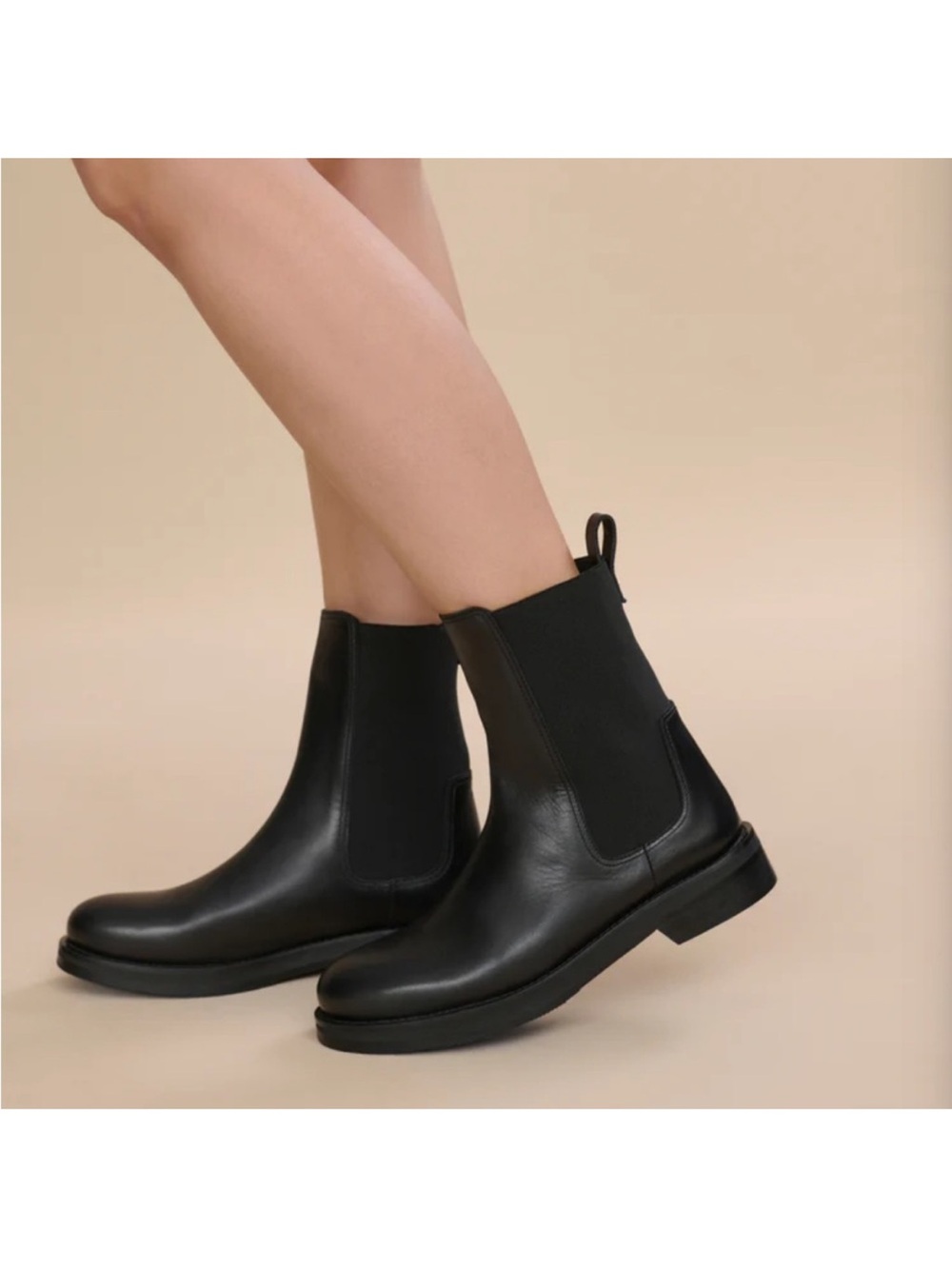 Jenni Kayne Women’s Alden Leather Chelsea Boots Black Size 9 (39)